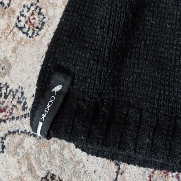 OOKPIK Wool Black Blend Fur Toque - Picture 2 of 7